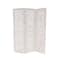 White Mango Wood Farmhouse Room Divider Screen, 69 " x 60 " x 1 "